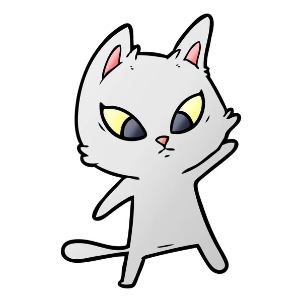 Vector Illustratie Van Cartoon Kat — Stockvector