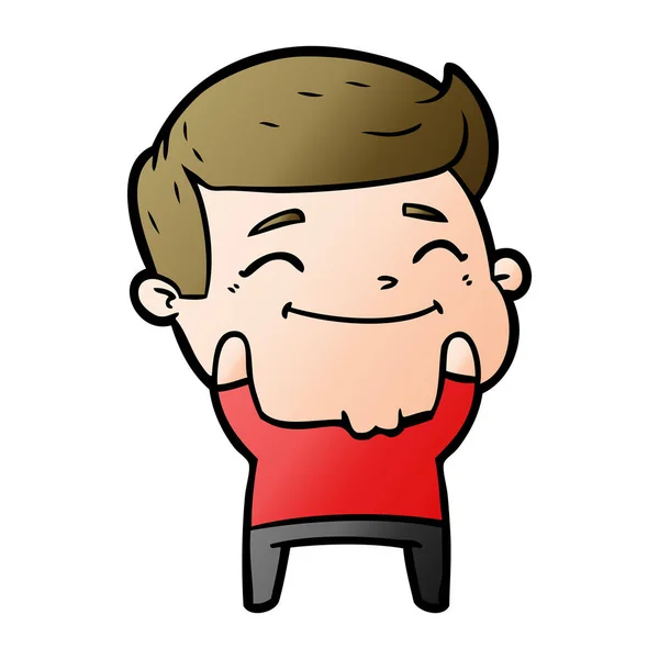 Ilustración Vectorial Hombre Dibujos Animados Feliz — Vector de stock