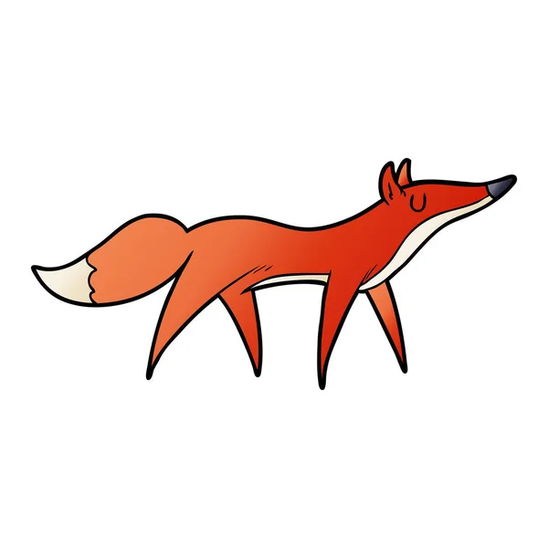 Vector Illustration Cartoon Fox — Stock Vector