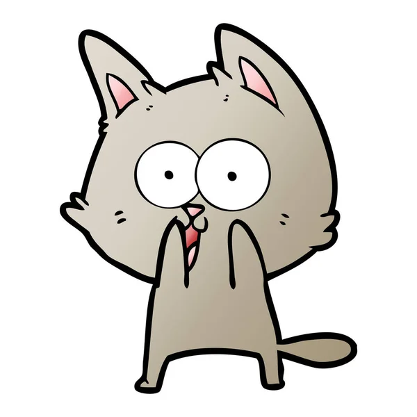 Wektor Ilustracja Kot Kreskówka Śmieszne — Wektor stockowy