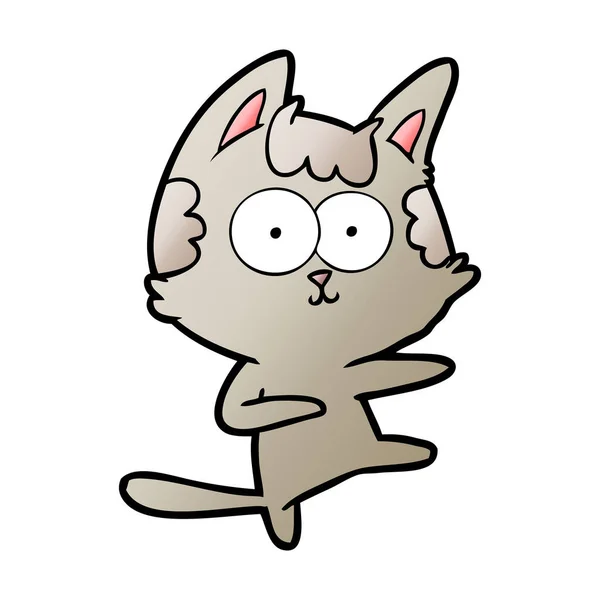 Vector Illustratie Van Cartoon Kat — Stockvector