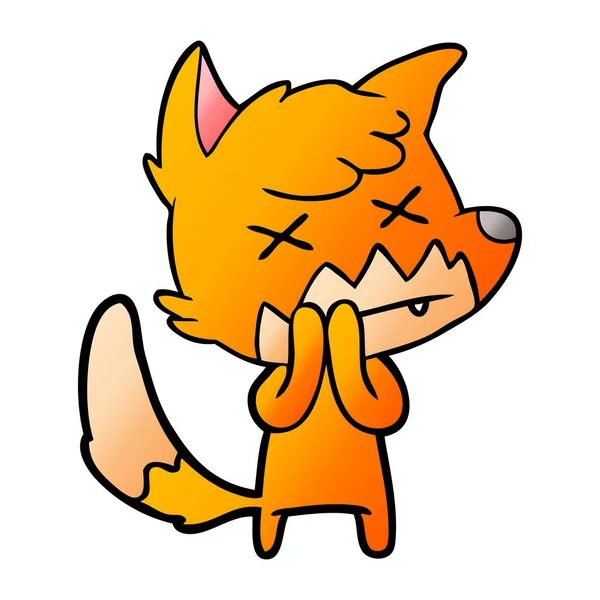 Ilustración Vectorial Cartoon Fox — Vector de stock