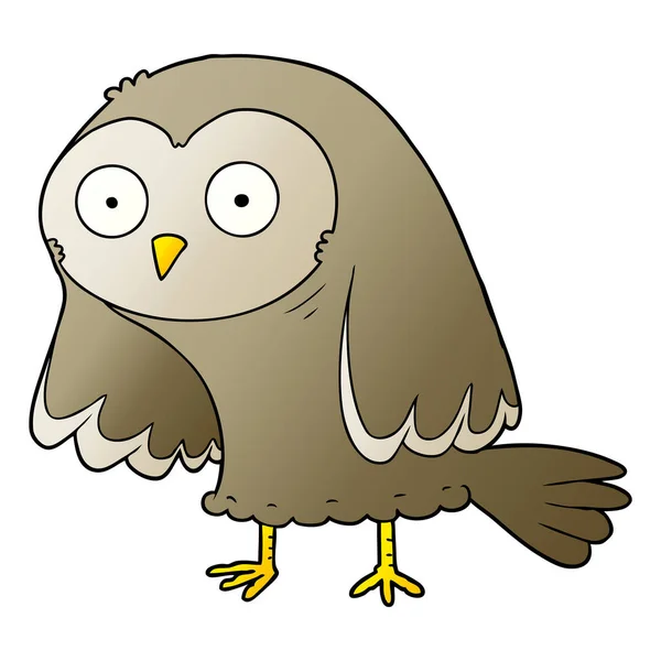 Vektorillustration Cartoon Owl — Stock vektor