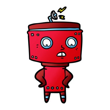 Çizgi film robotunun vektör çizimi