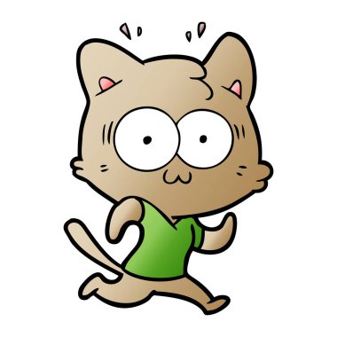 Çizgi film kedisinin vektör çizimi