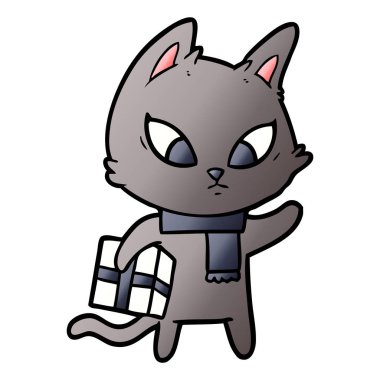 Çizgi film kedisinin vektör çizimi