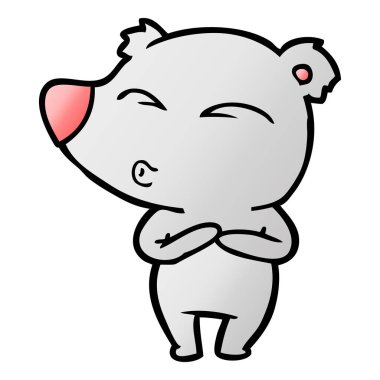 Çizgi film ayısının vektör çizimi