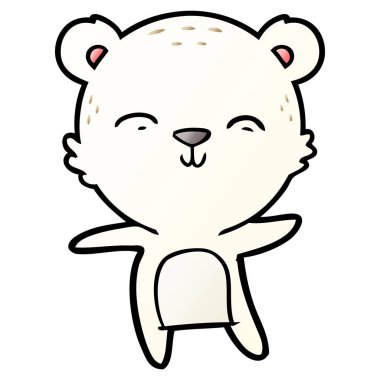 mutlu karikatür kutup dans ayısı