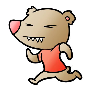 kızgın ayı karikatür vektör çizim