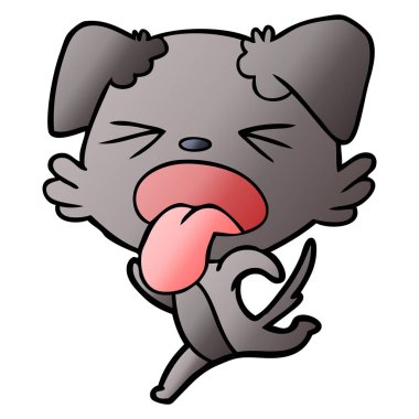 Çizgi film köpeğinin vektör çizimi