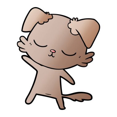 Çizgi film köpeğinin vektör çizimi