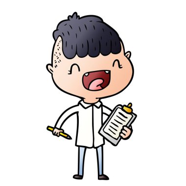 vektör çizim karikatür mutlu çocuk