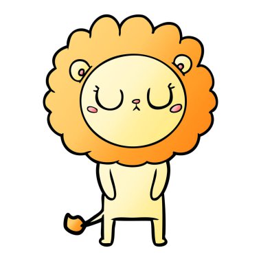 Çizgi film aslanının vektör çizimi