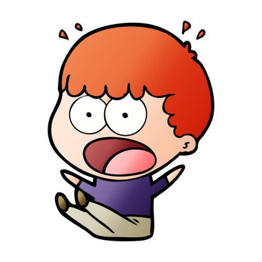 vektör çizim karikatür dostum şok