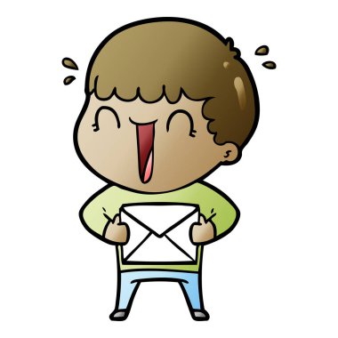 çizgi film adam ile mektup