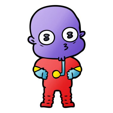 çizgi film garip kel uzay adamı