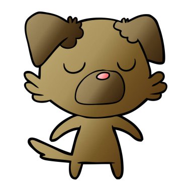 Çizgi film köpeğinin vektör çizimi