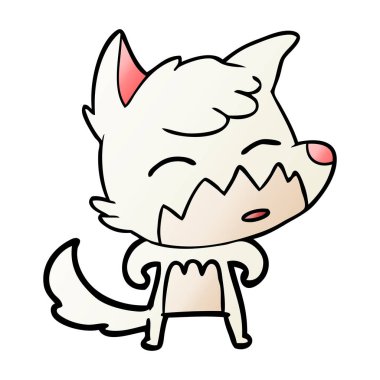 Çizgi film tilkisinin vektör çizimi