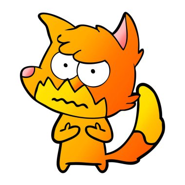 vektör çizim karikatür rahatsız fox