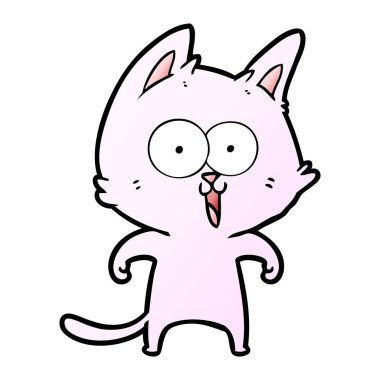 komik karikatür kedi vektör çizim