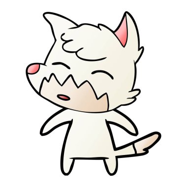 Çizgi film tilkisinin vektör çizimi