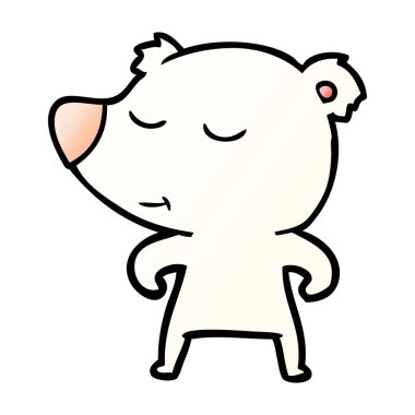 Karikatür kutup ayısının vektör çizimi