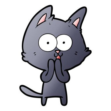 komik karikatür kedi vektör çizim