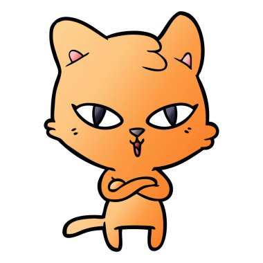 Çizgi film kedisinin vektör çizimi