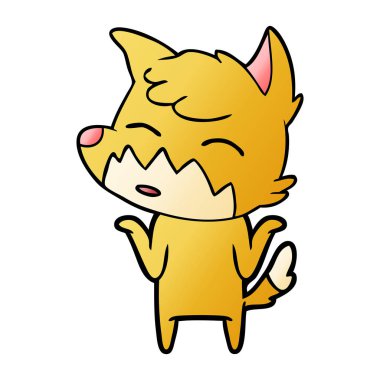 Çizgi film tilkisinin vektör çizimi