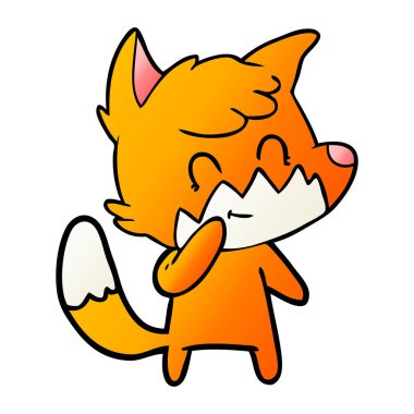 vektör çizim karikatür dostu Fox