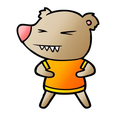 kızgın ayı karikatür vektör çizim