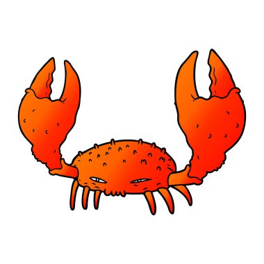 Çizgi film yengecinin vektör çizimi