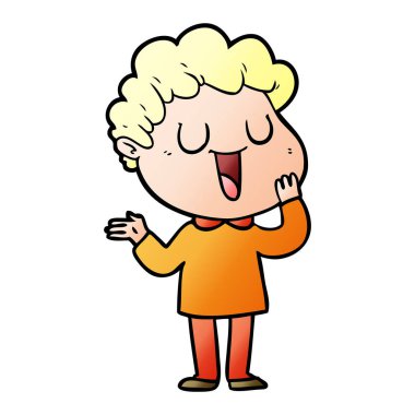 vektör çizim karikatür adam gülen