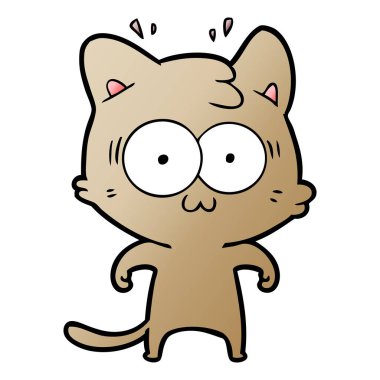 Çizgi film kedisinin vektör çizimi