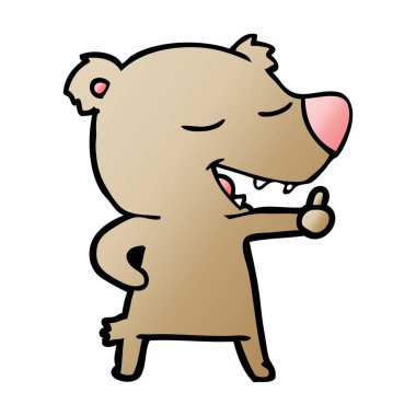 Çizgi film ayısının vektör çizimi