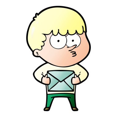 vektör çizim karikatür meraklı çocuk