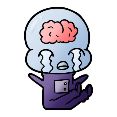 büyük beyin uzaylı ağlıyor çizgi film