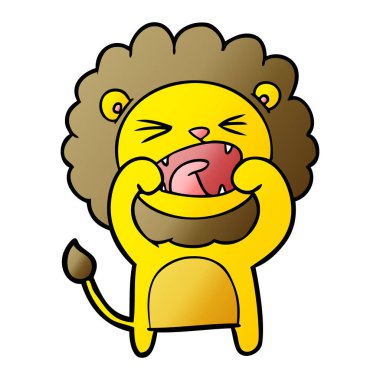 Çizgi film aslanının vektör çizimi