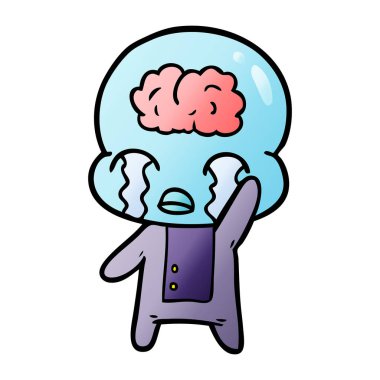 büyük beyin uzaylı ağlıyor çizgi film