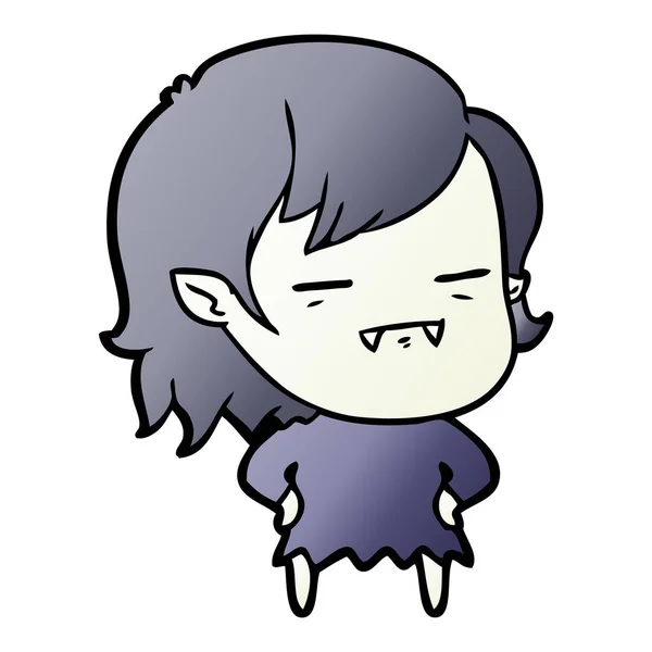 Cartoon Undead Vampire Girl — Stock Vector