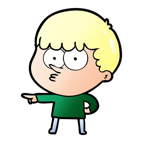 Vector Illustratie Van Cartoon Jongen — Stockvector