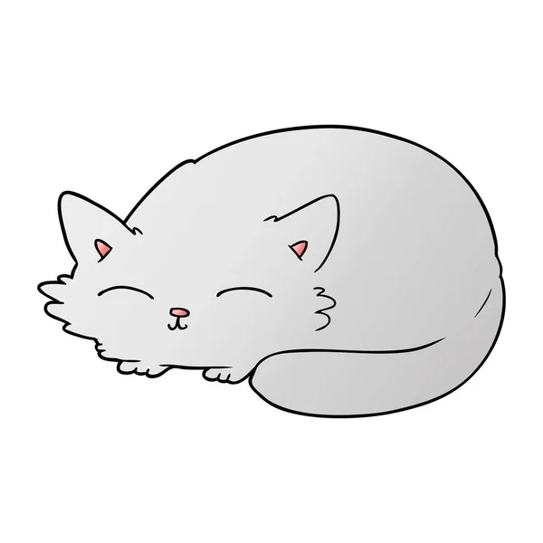 猫が寝ている漫画のベクトル イラスト — ストックベクタ