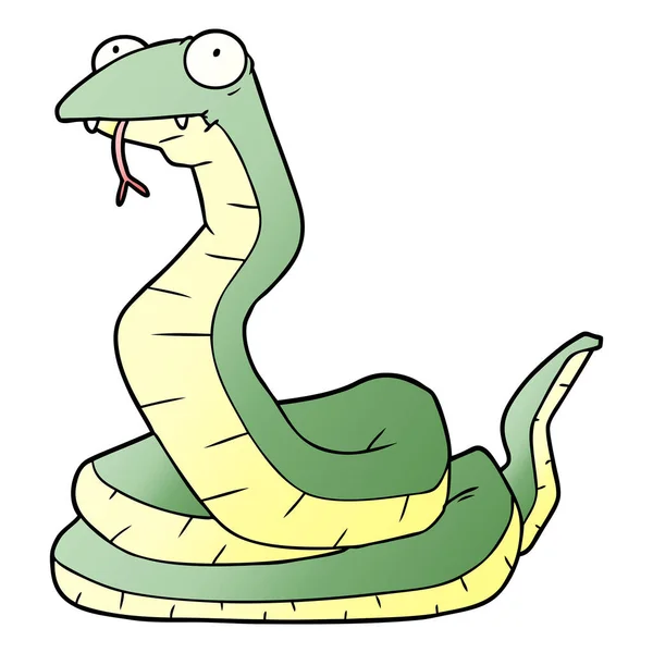 Vector Illustration Cartoon Snake — Stock Vector