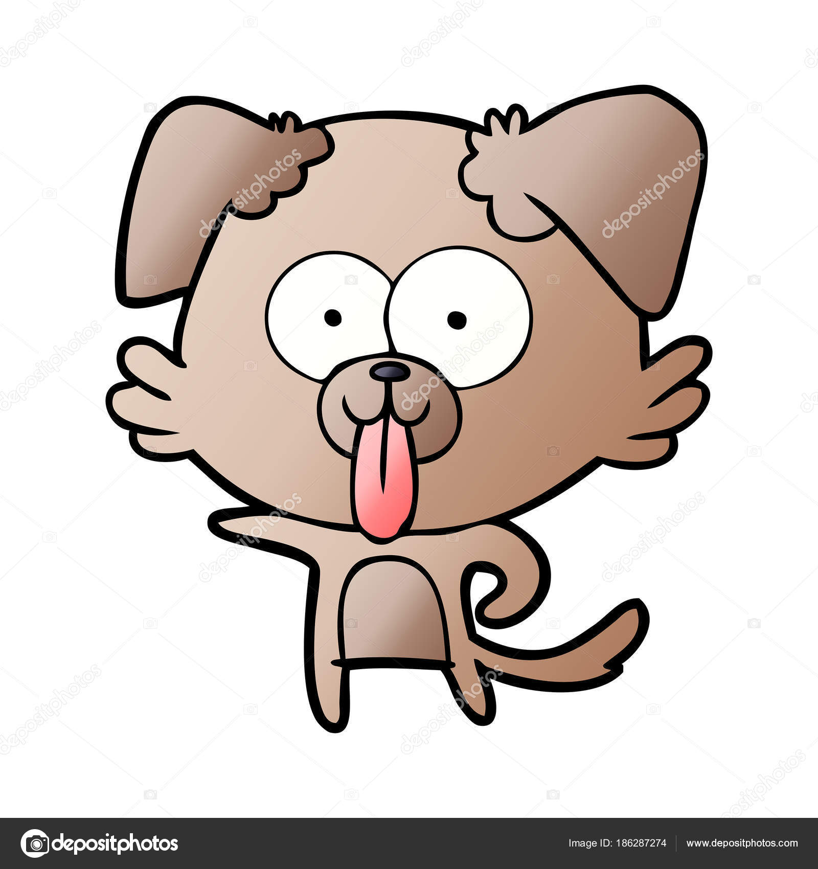 Cartoon Dog Tongue Sticking Out Stock Vector by ©lineartestpilot 186287274
