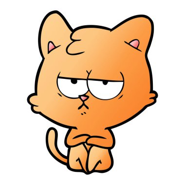 Çizgi film kedisinin vektör çizimi