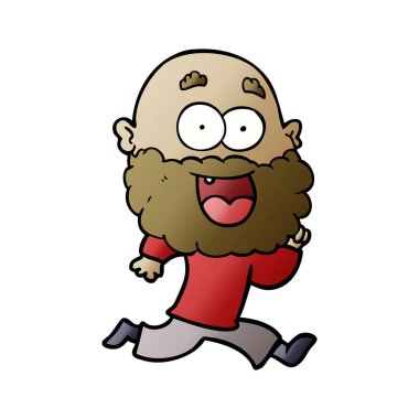 çizgi film çılgın mutlu adam çalıştıran sakallı