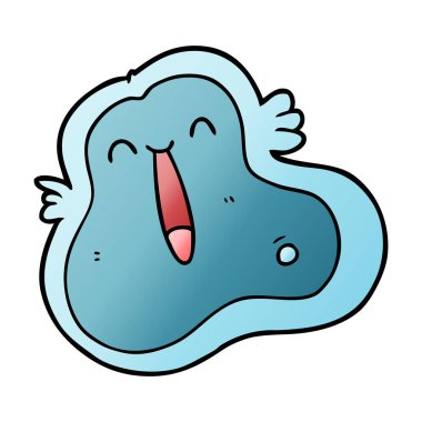 vektör çizim karikatür mikrop