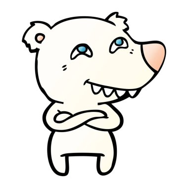 çizgi film kutup ayısı diş gösterilen