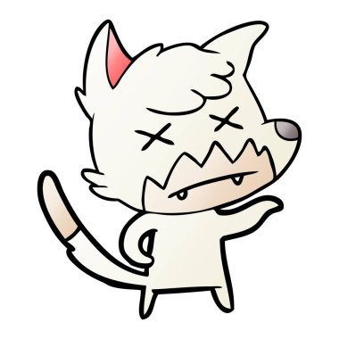 Çizgi film tilkisinin vektör çizimi