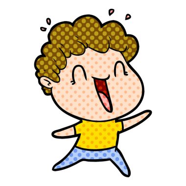 vektör çizim karikatür mutlu adam